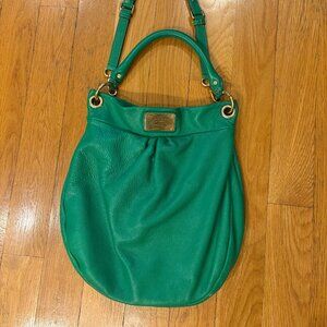 Marc Jacobs Hillier Hobo Full Grain Leather Crossbody in Bright Green